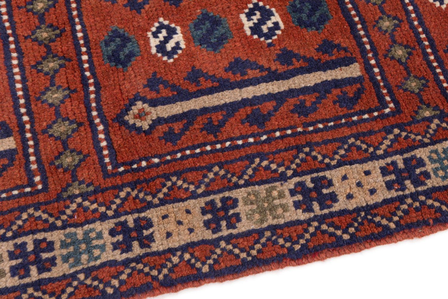 Alfombra de pasillo Alfombra persa - Nómada - 195 x 60 cm - rojo oscuro