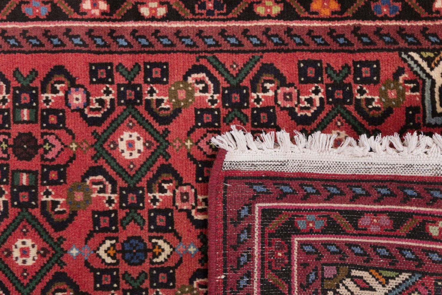 Alfombra de pasillo Alfombra persa - Nómada - 200 x 80 cm - rojo oscuro