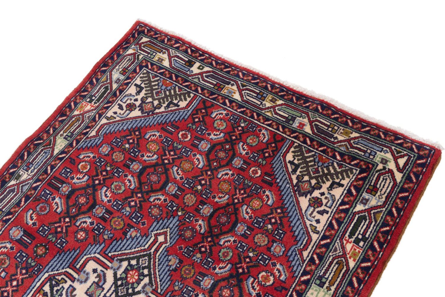 Persisk teppe - Nomadisk - 165 x 105 cm - mørk rød