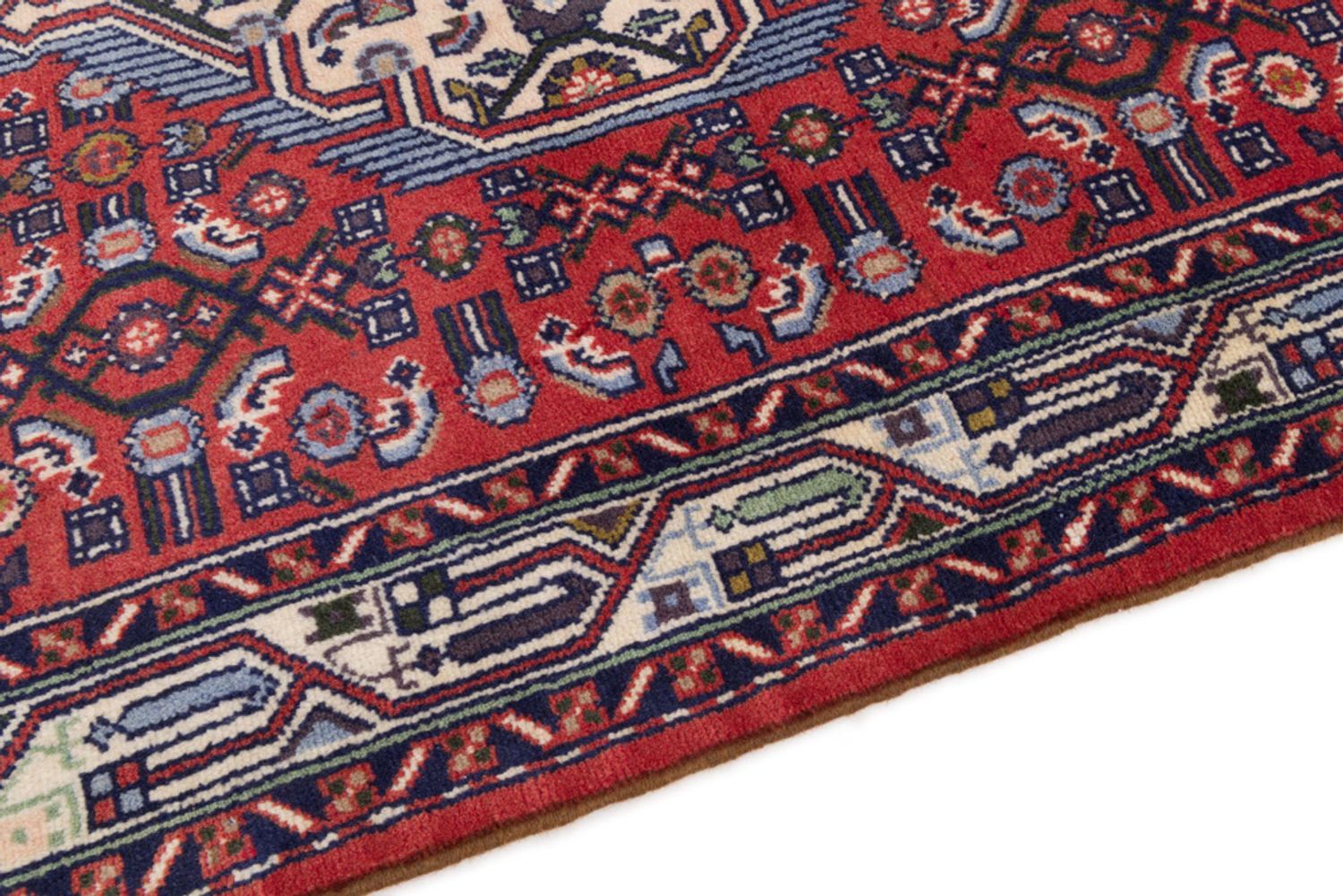 Persisk teppe - Nomadisk - 165 x 105 cm - mørk rød