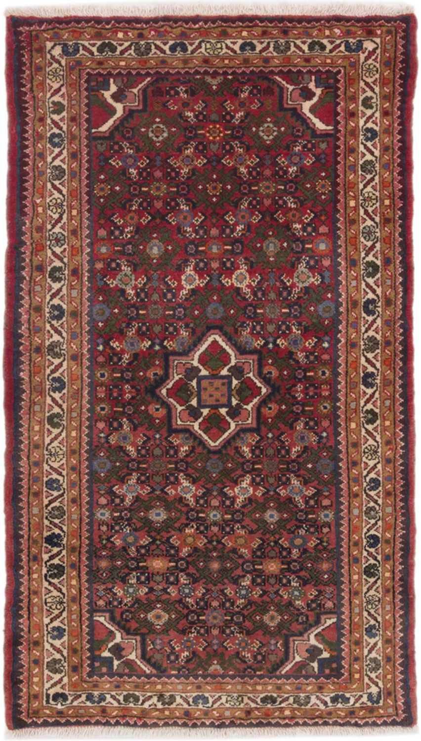 Alfombra persa - Nómada - 157 x 95 cm - rojo oscuro