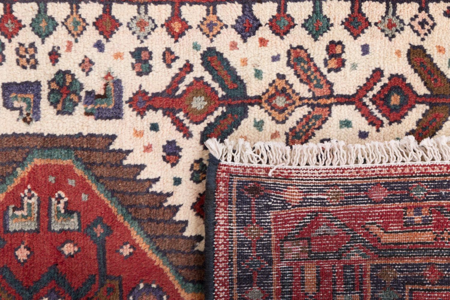 Alfombra persa - Nómada - 160 x 100 cm - rojo claro