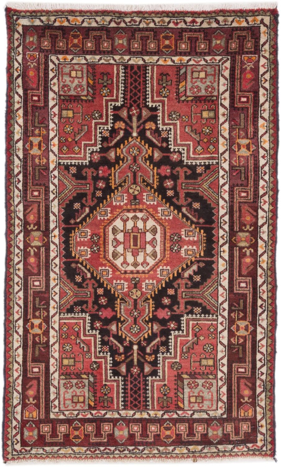 Alfombra persa - Nómada - 155 x 100 cm - rojo oscuro