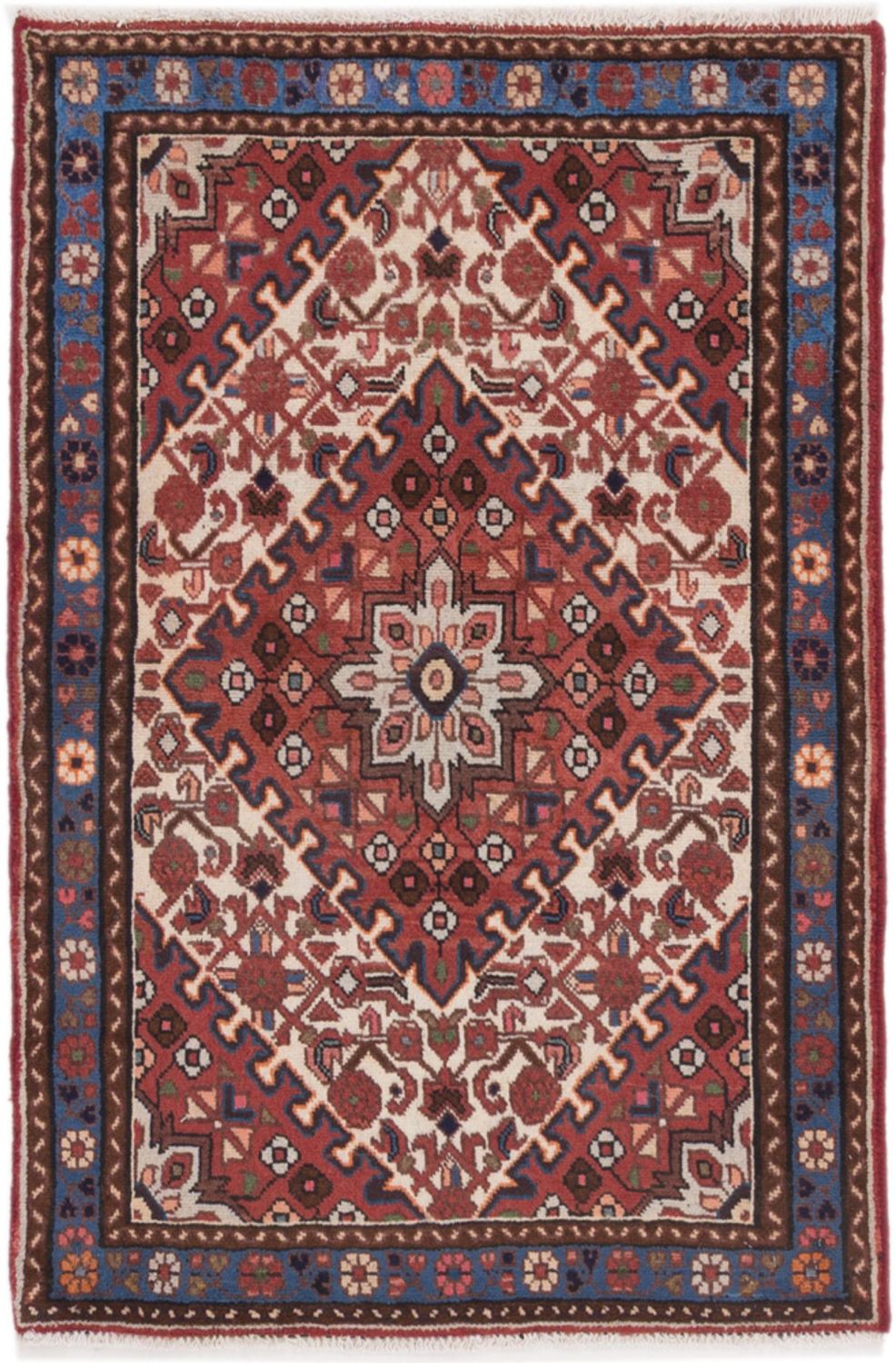 Alfombra persa - Nómada - 150 x 100 cm - rojo oscuro
