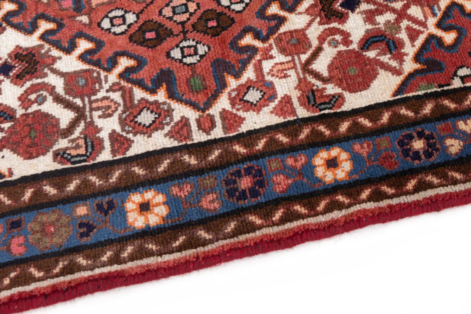 Alfombra persa - Nómada - 150 x 100 cm - rojo oscuro