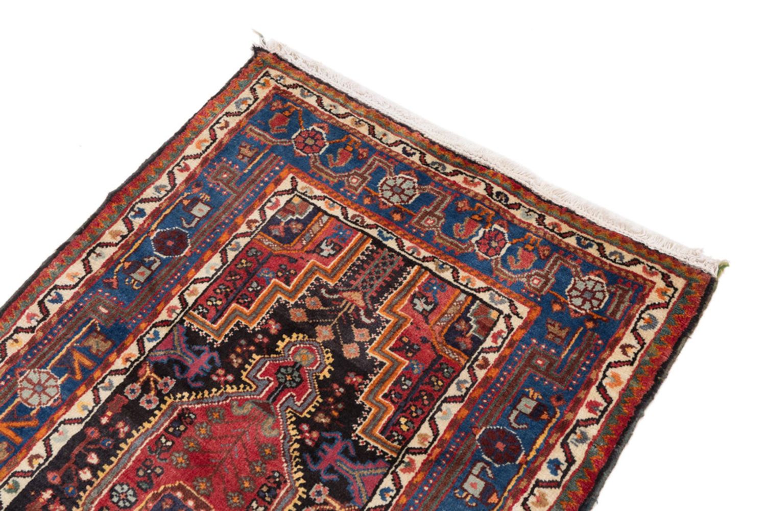 Alfombra persa - Nómada - 145 x 90 cm - rojo oscuro