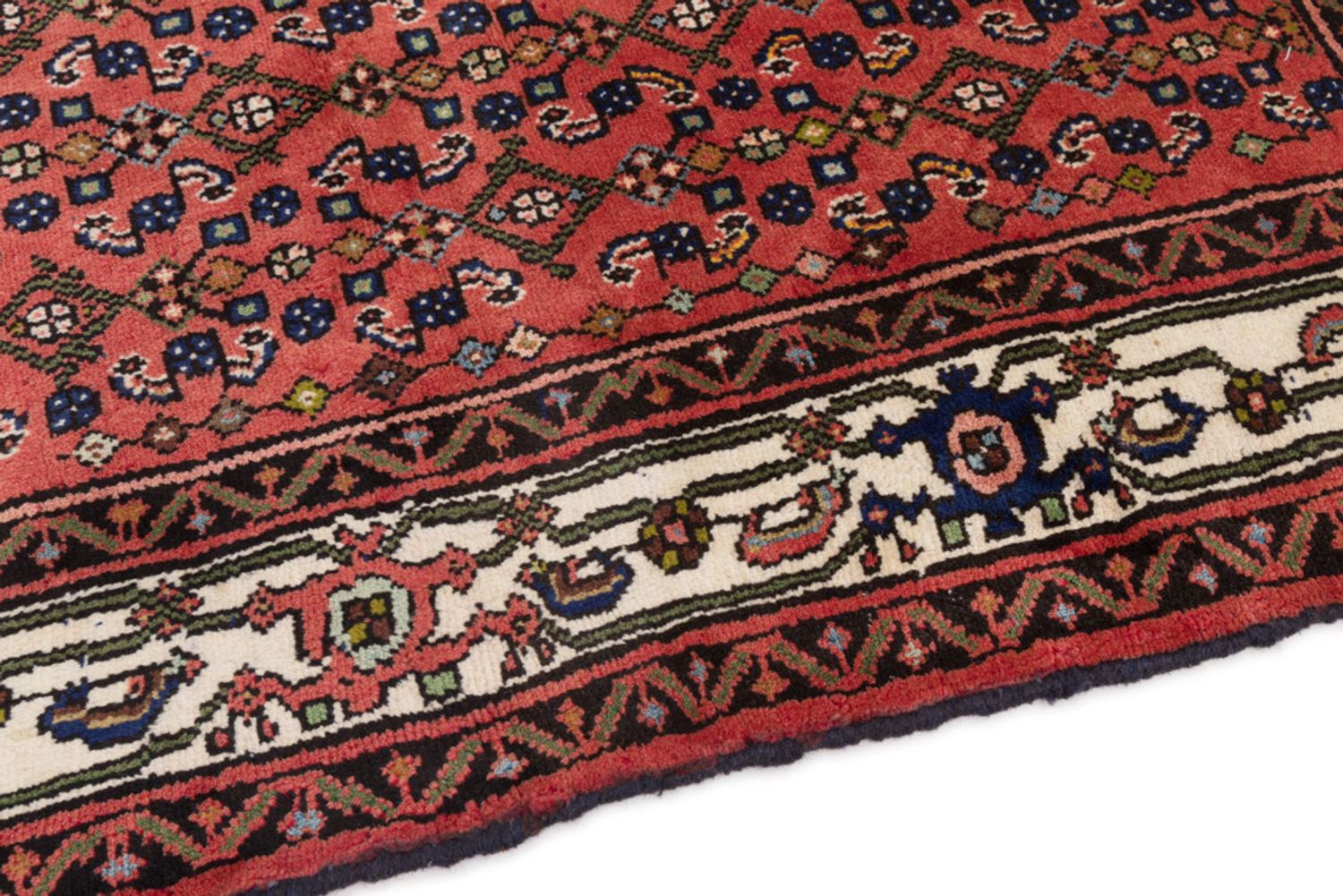 Alfombra persa - Nómada - 140 x 120 cm - rojo oscuro