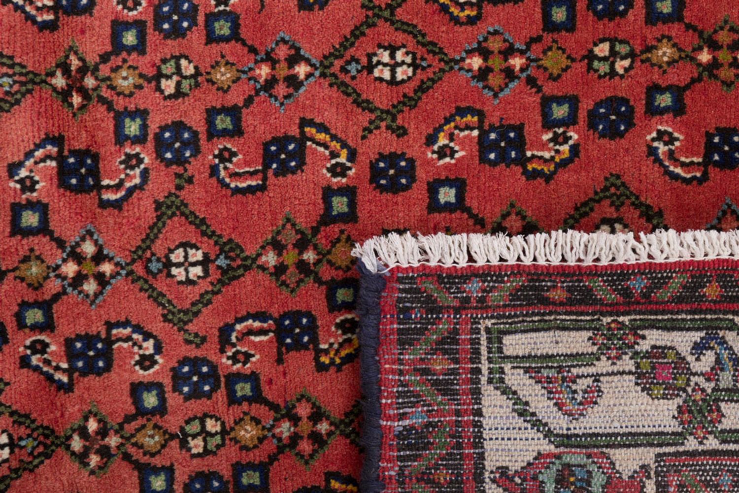 Alfombra persa - Nómada - 140 x 120 cm - rojo oscuro