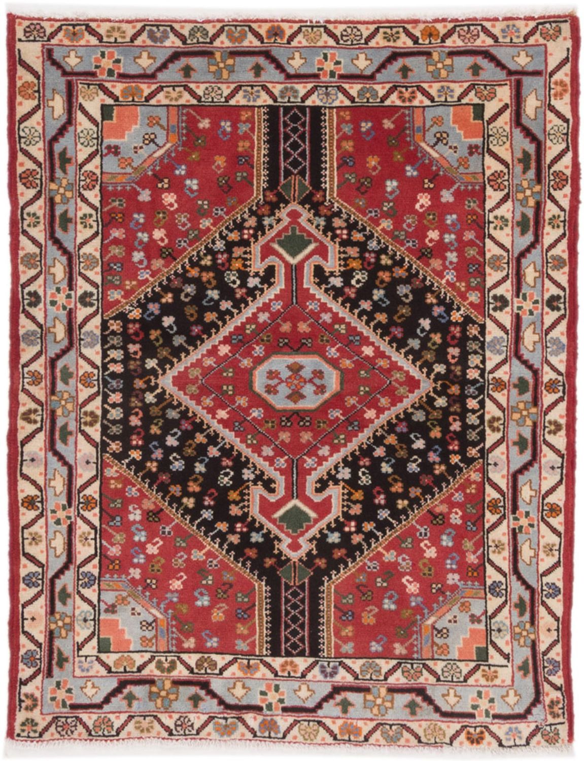 Alfombra persa - Nómada - 130 x 105 cm - multicolor