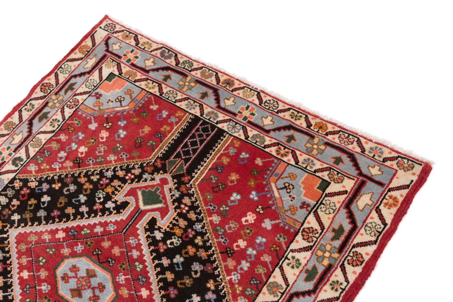 Alfombra persa - Nómada - 130 x 105 cm - multicolor