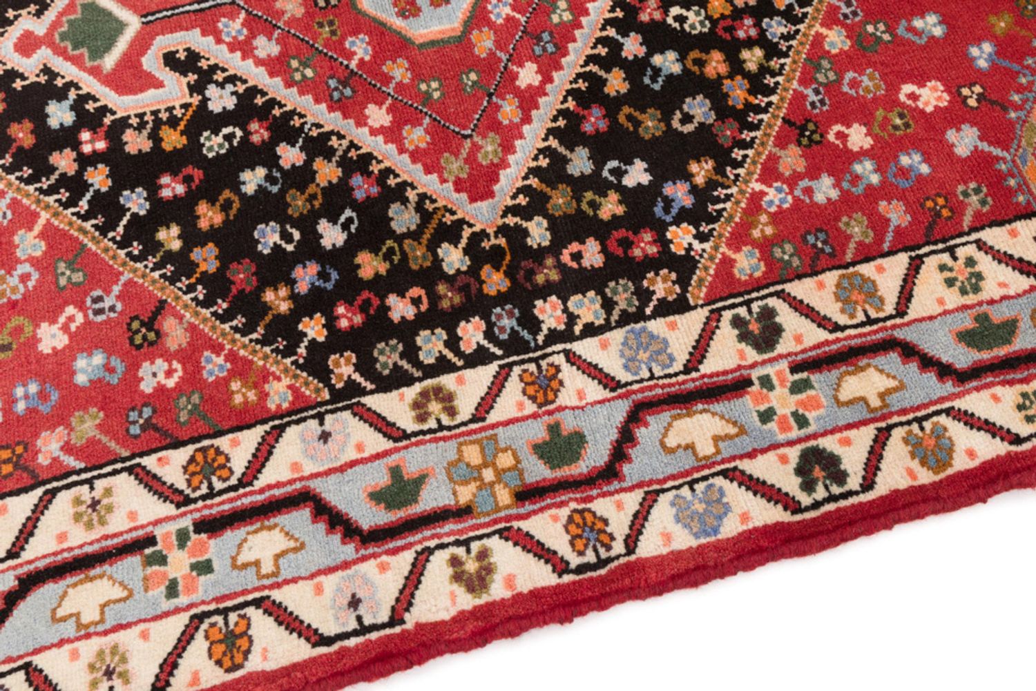 Alfombra persa - Nómada - 130 x 105 cm - multicolor