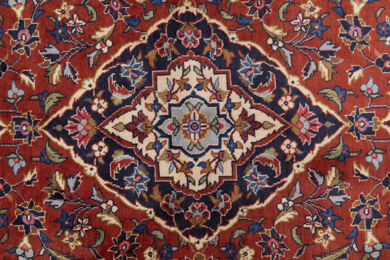 Alfombra persa - Keshan - 150 x 105 cm - rojo oscuro