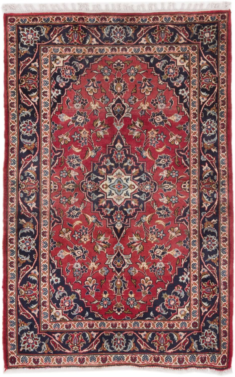 Alfombra persa - Keshan - 150 x 100 cm - rojo