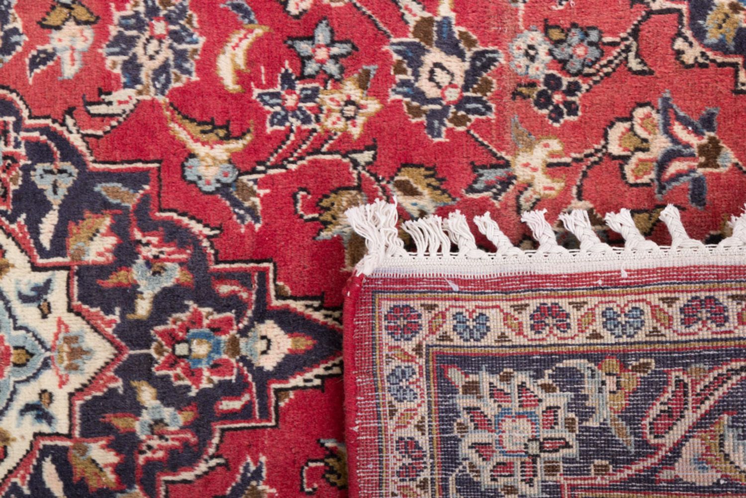 Alfombra persa - Keshan - 150 x 100 cm - rojo