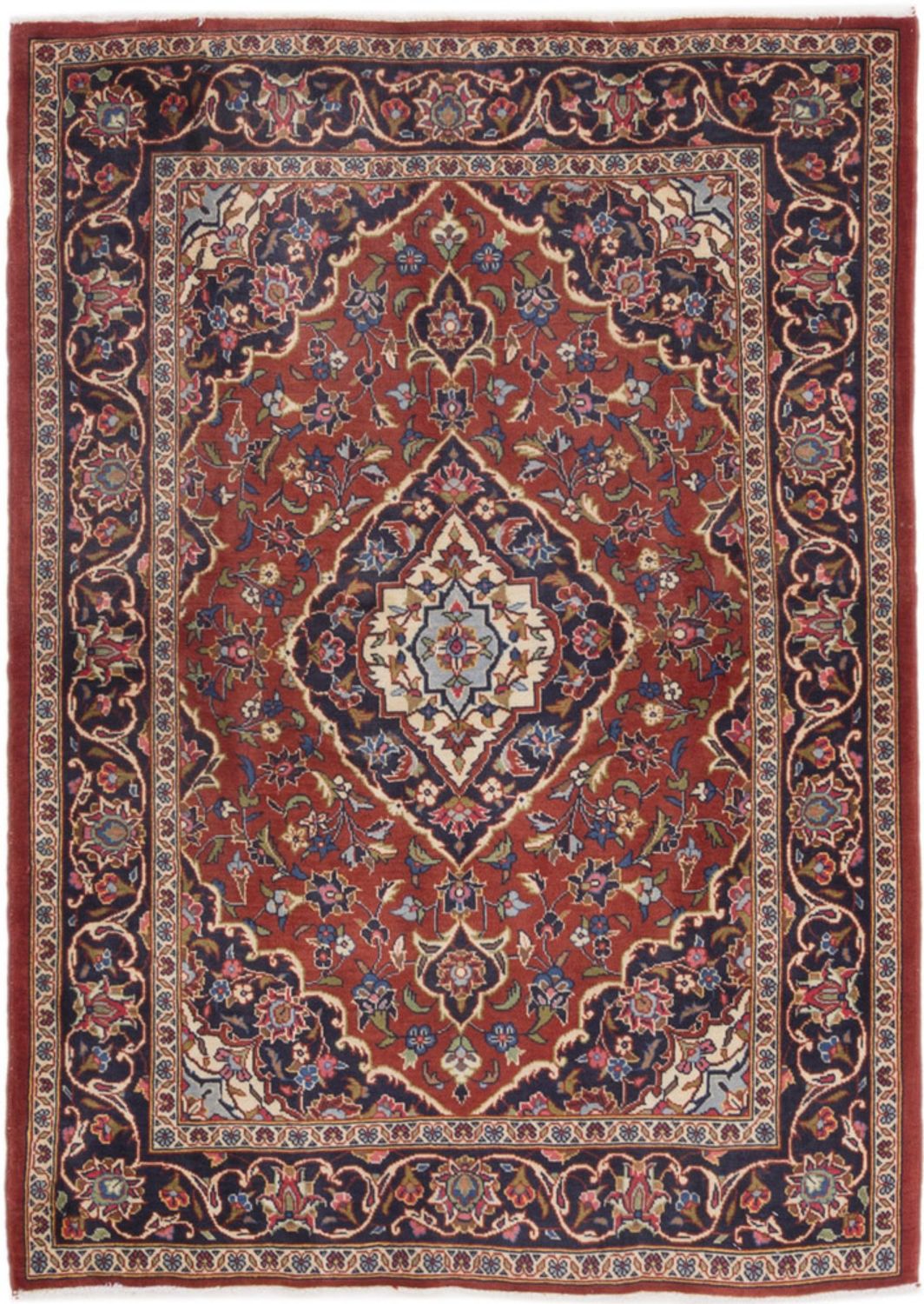 Alfombra persa - Keshan - 150 x 110 cm - óxido