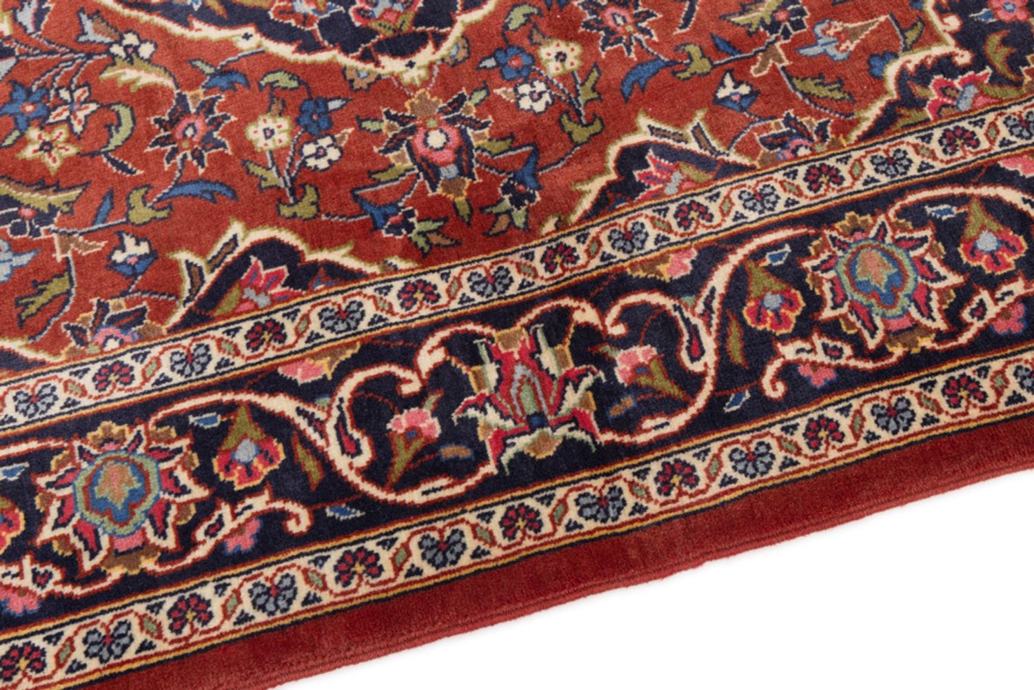 Alfombra persa - Keshan - 150 x 110 cm - óxido