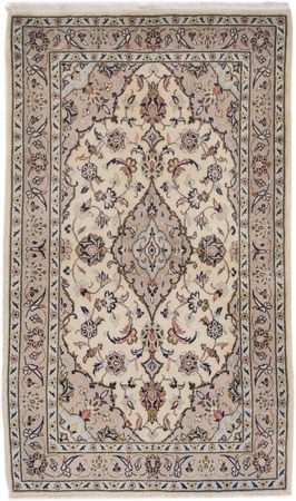 Alfombra persa - Keshan - 155 x 95 cm - beige claro