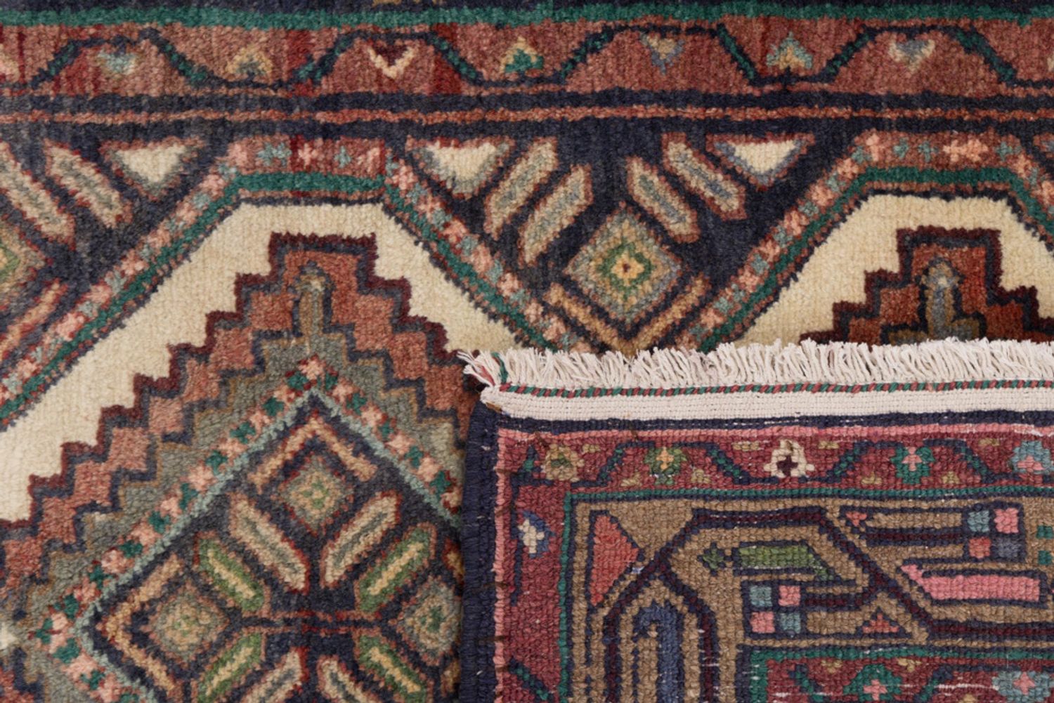 Runner Perský koberec - Nomádský - 308 x 87 cm - tmavě béžová