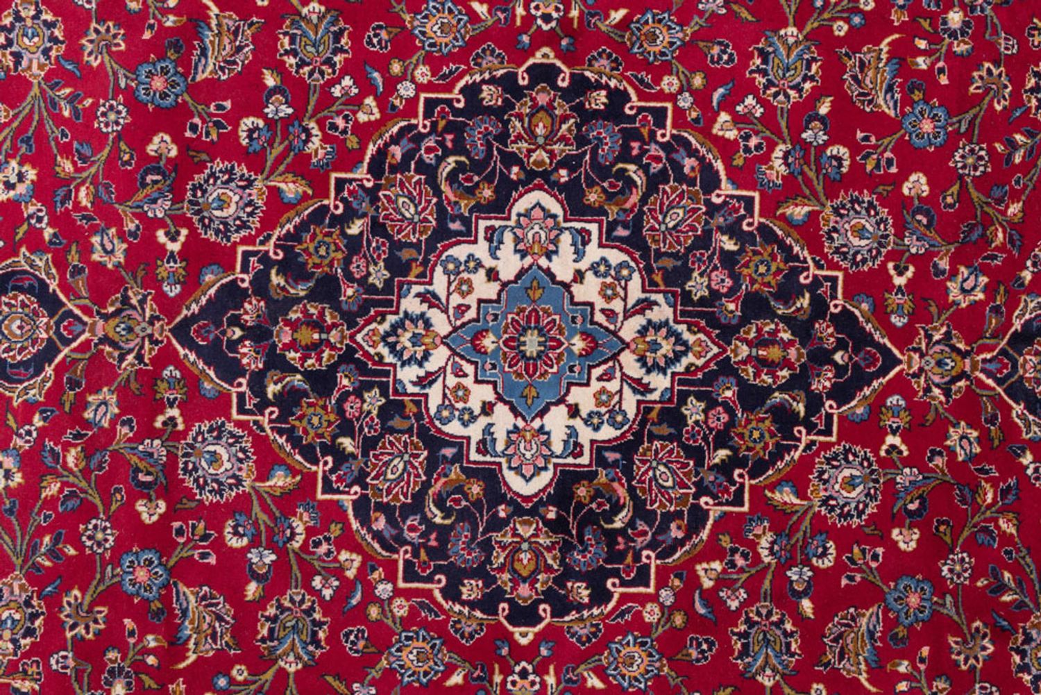 Alfombra persa - Keshan - 400 x 295 cm - rojo