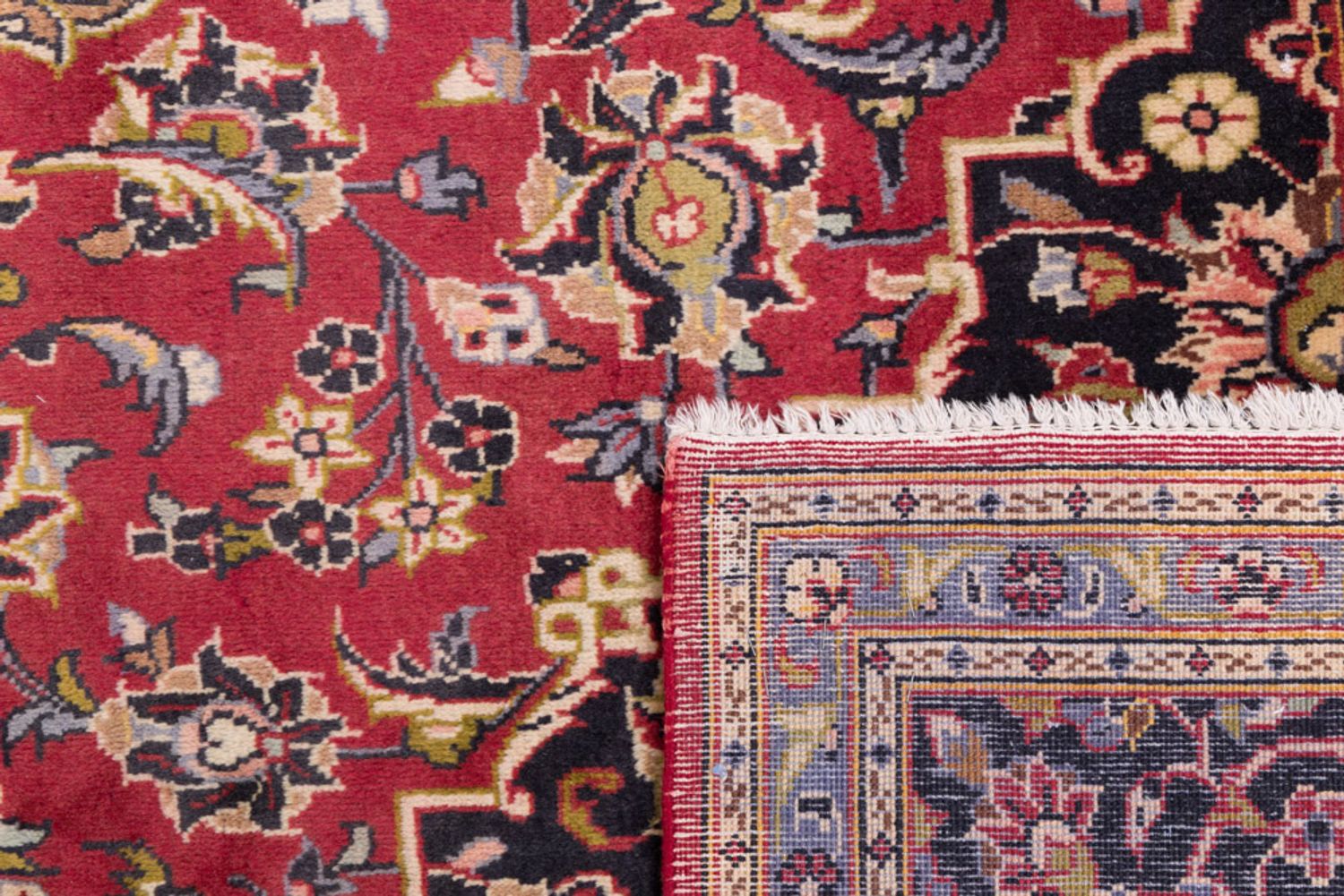 Alfombra persa - Keshan - 355 x 200 cm - rojo