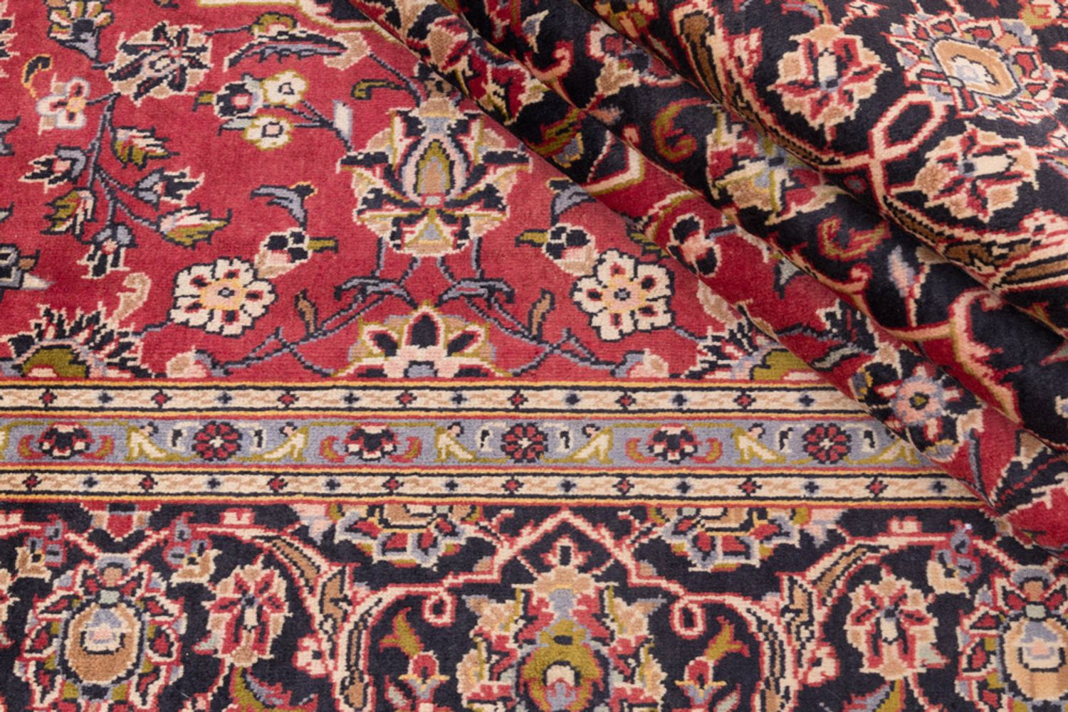 Alfombra persa - Keshan - 355 x 200 cm - rojo