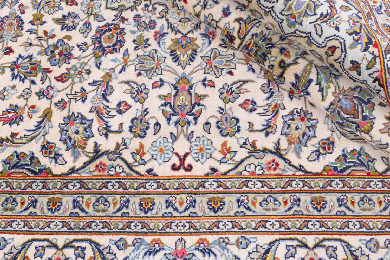 Perský koberec - Keshan - 365 x 250 cm - krémová