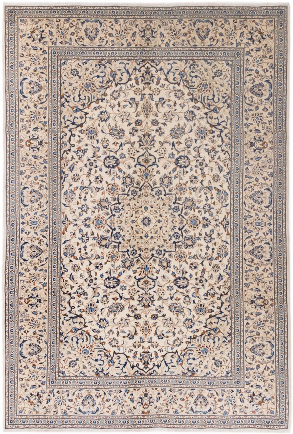 Perský koberec - Keshan - 360 x 243 cm - krémová