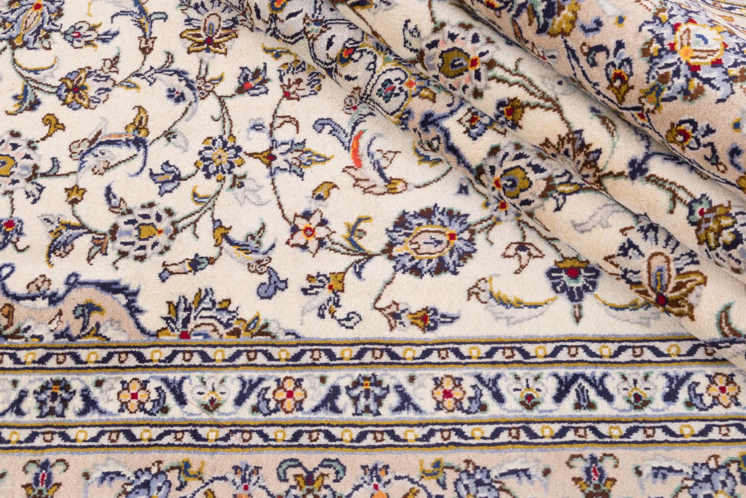 Perský koberec - Keshan - 345 x 245 cm - krémová