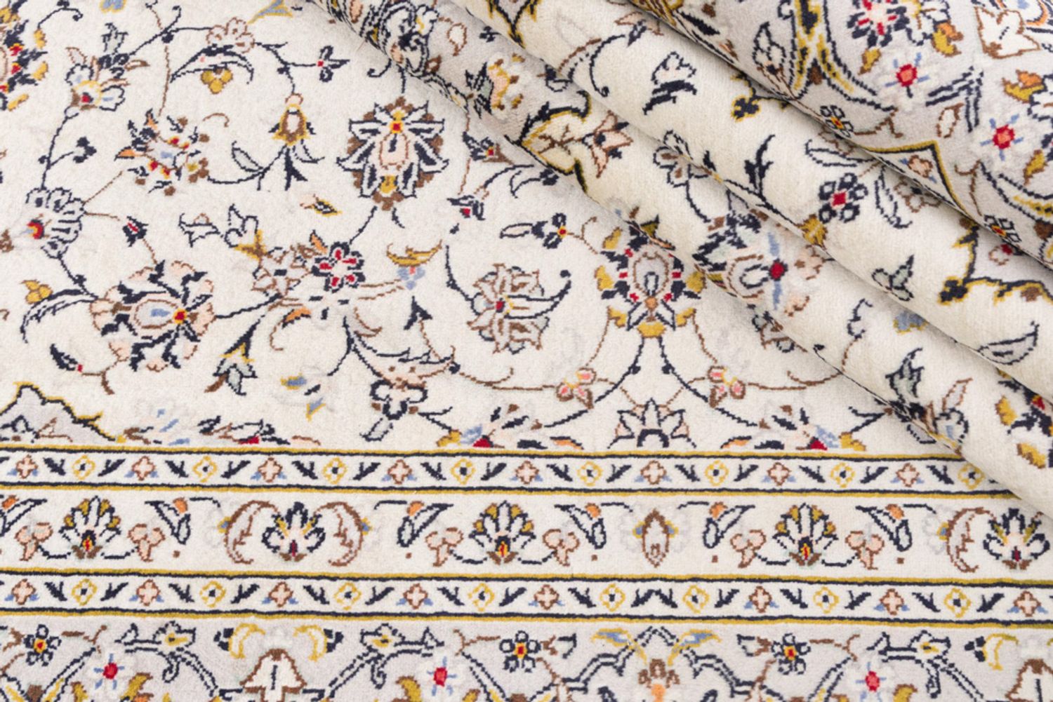 Perský koberec - Keshan - 353 x 240 cm - bílá