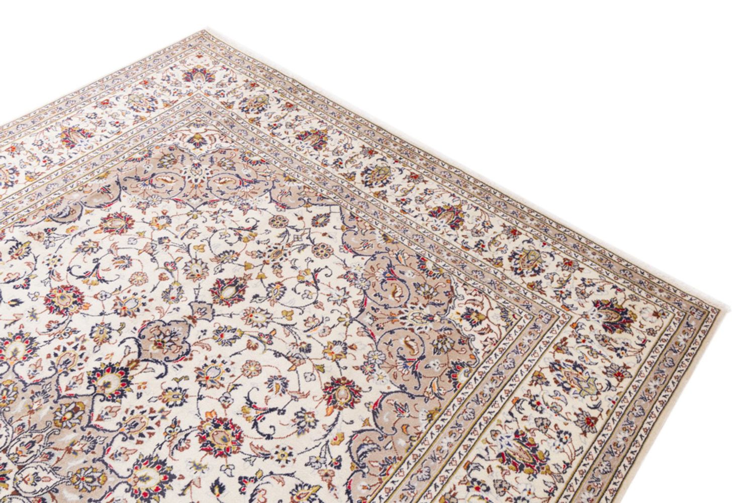 Alfombra persa - Keshan - 345 x 245 cm - crema