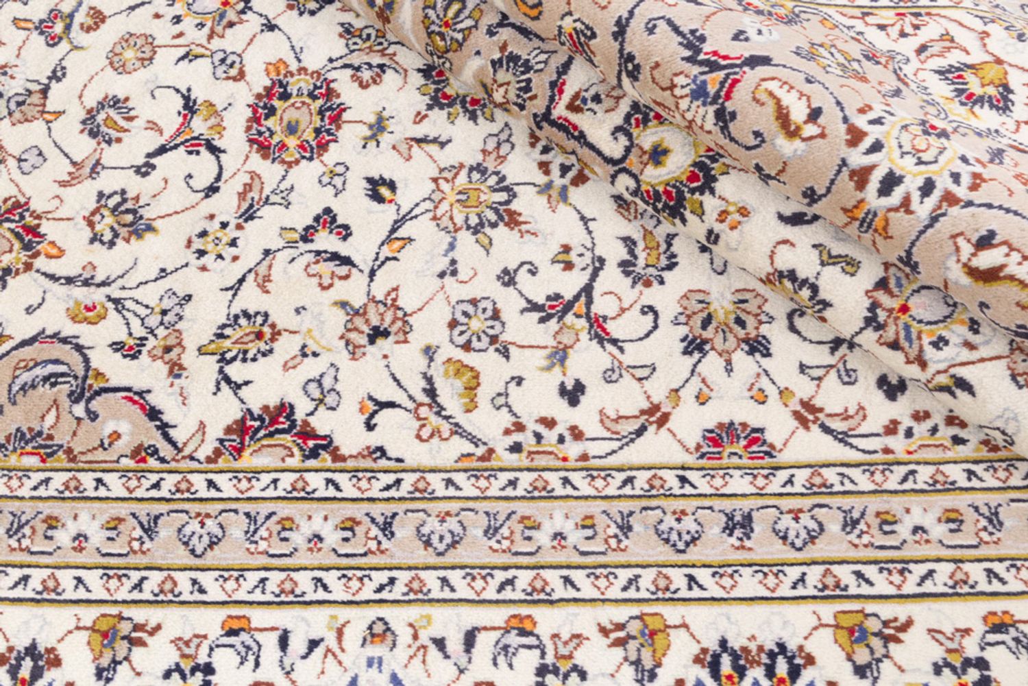 Alfombra persa - Keshan - 345 x 245 cm - crema