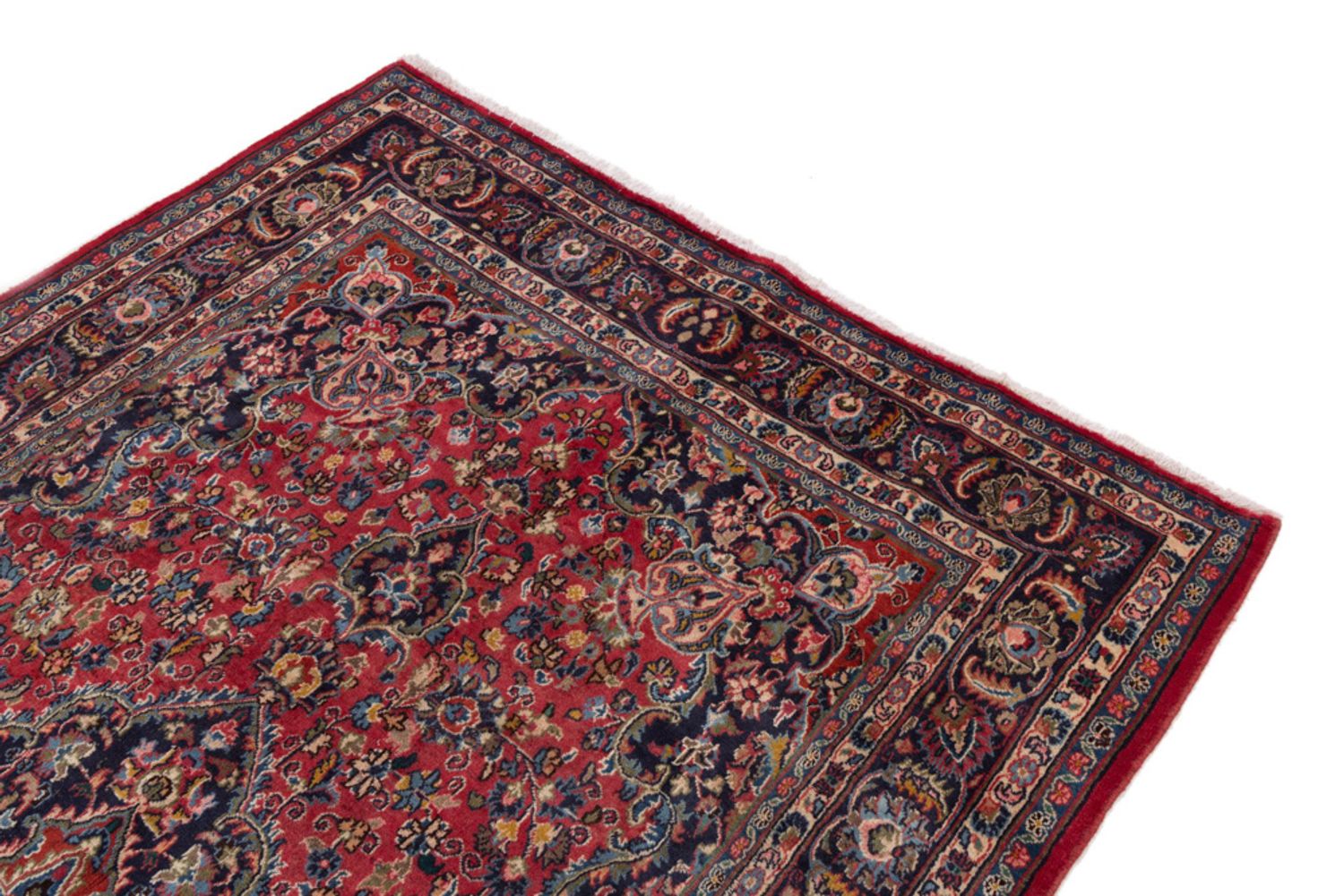 Alfombra persa - Keshan - 300 x 195 cm - rojo oscuro