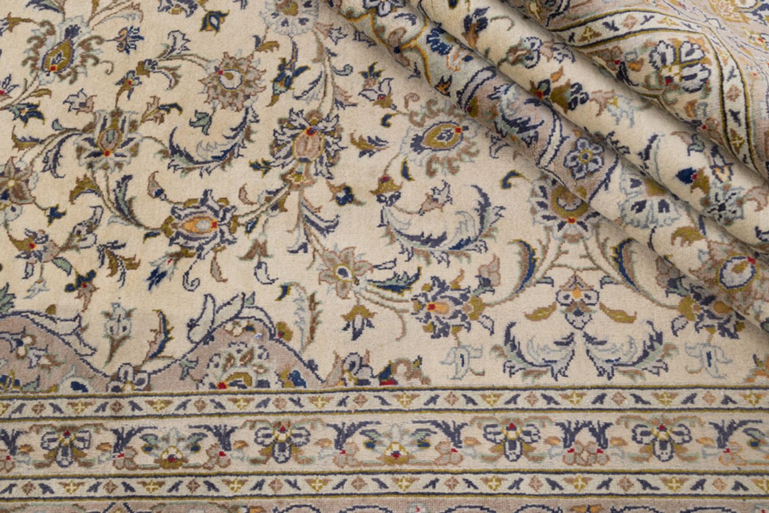 Perský koberec - Keshan - 350 x 245 cm - pískový