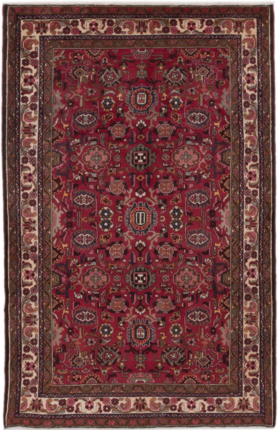 Alfombra persa - Nómada - 295 x 195 cm - rojo oscuro