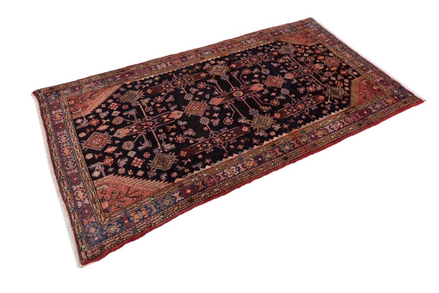 Alfombra persa - Nómada - 240 x 130 cm - azul oscuro