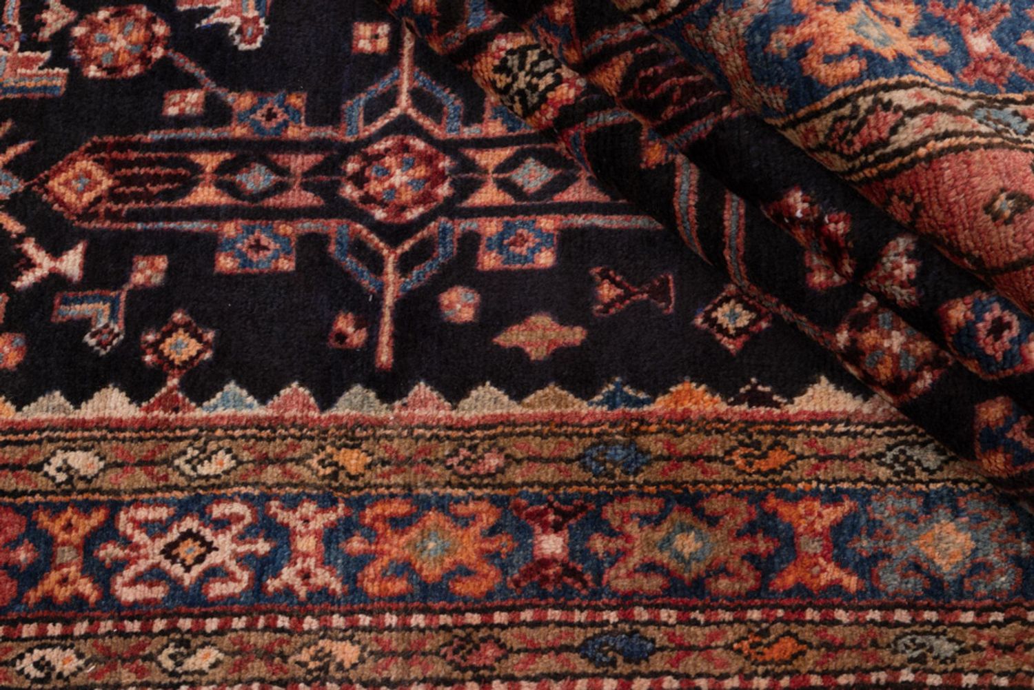 Alfombra persa - Nómada - 240 x 130 cm - azul oscuro