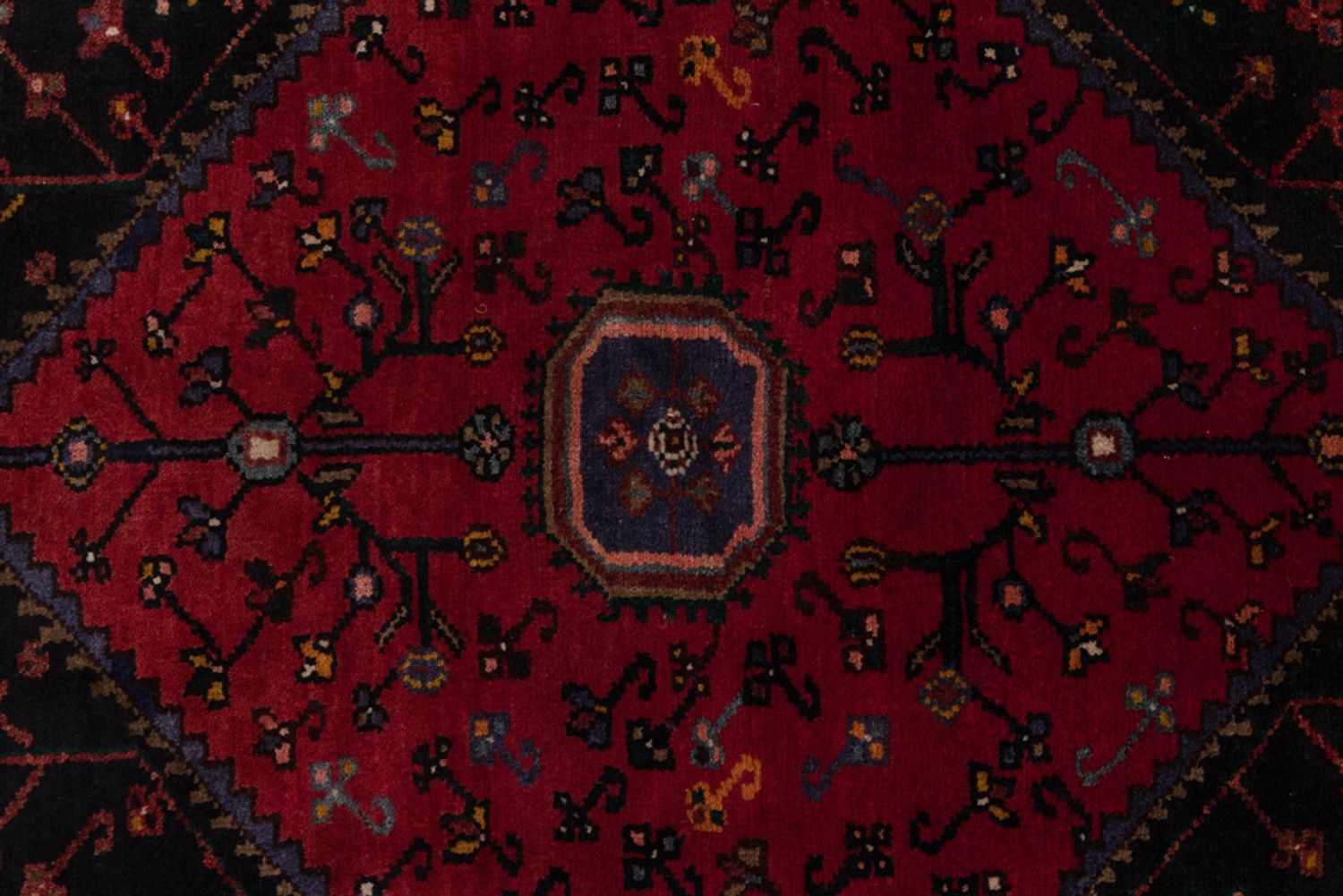 Persisk teppe - Nomadisk - 225 x 145 cm - mørk rød