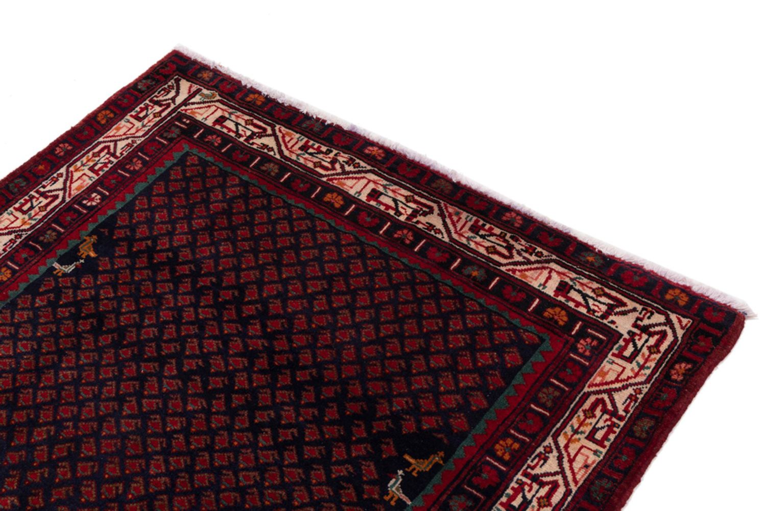 Alfombra persa - Nómada - 215 x 138 cm - rojo oscuro