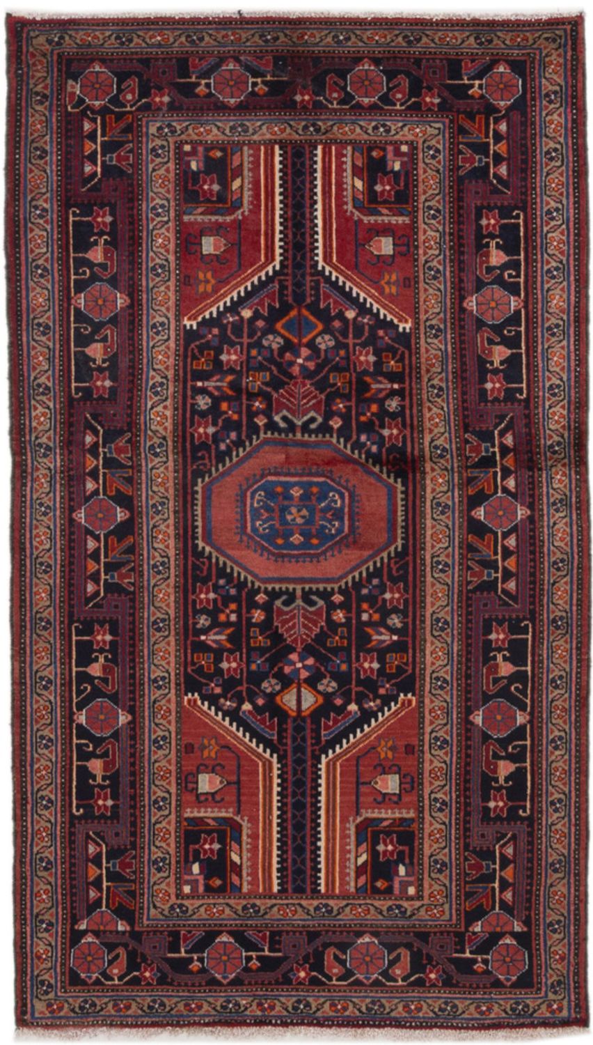 Alfombra persa - Nómada - 220 x 115 cm - rojo oscuro