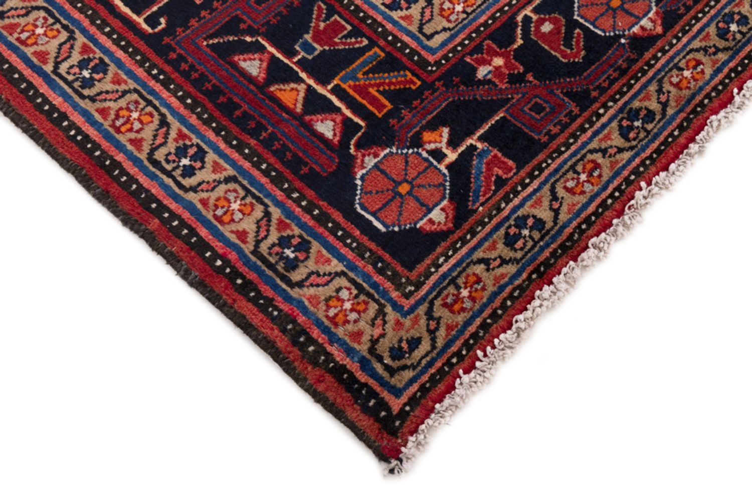 Alfombra persa - Nómada - 220 x 115 cm - rojo oscuro
