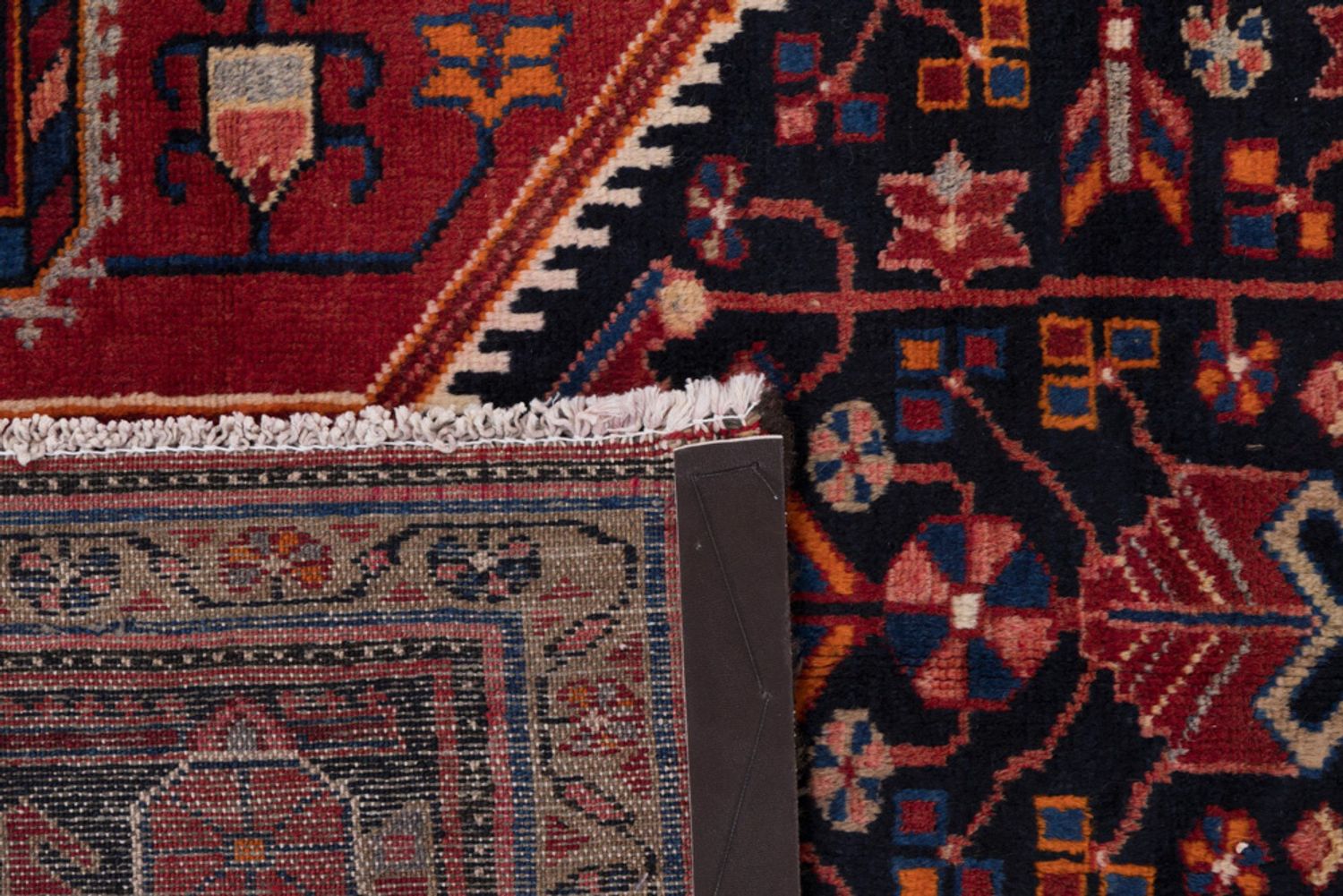 Alfombra persa - Nómada - 220 x 115 cm - rojo oscuro