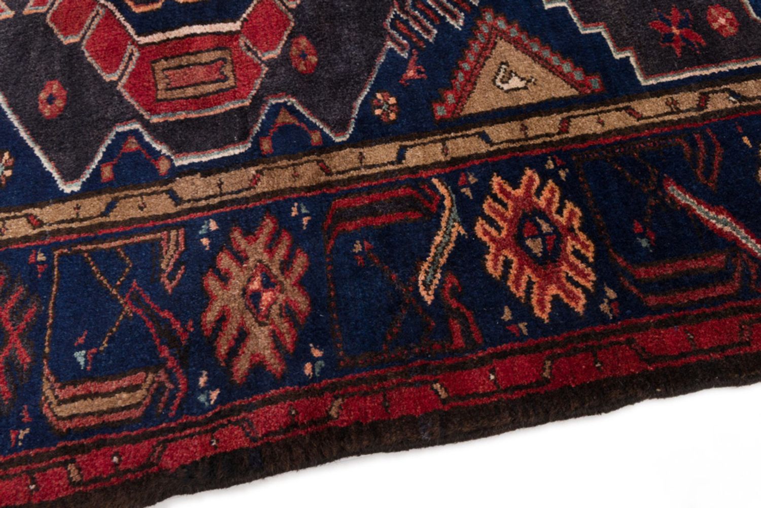 Alfombra persa - Nómada - 205 x 140 cm - rojo oscuro