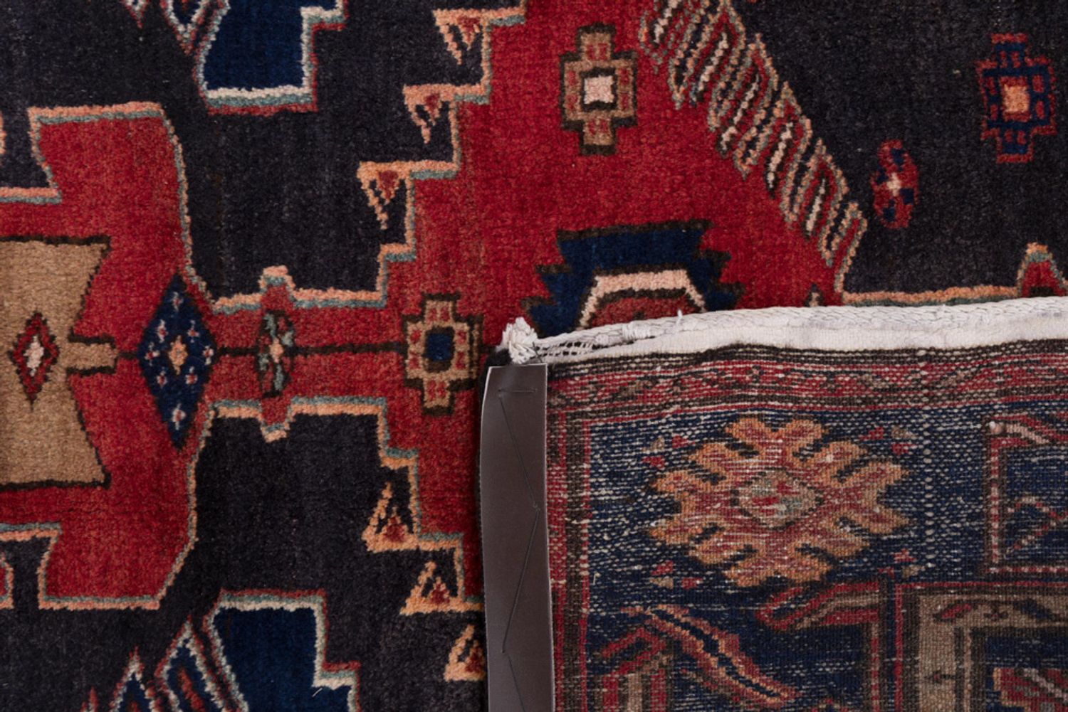 Alfombra persa - Nómada - 205 x 140 cm - rojo oscuro