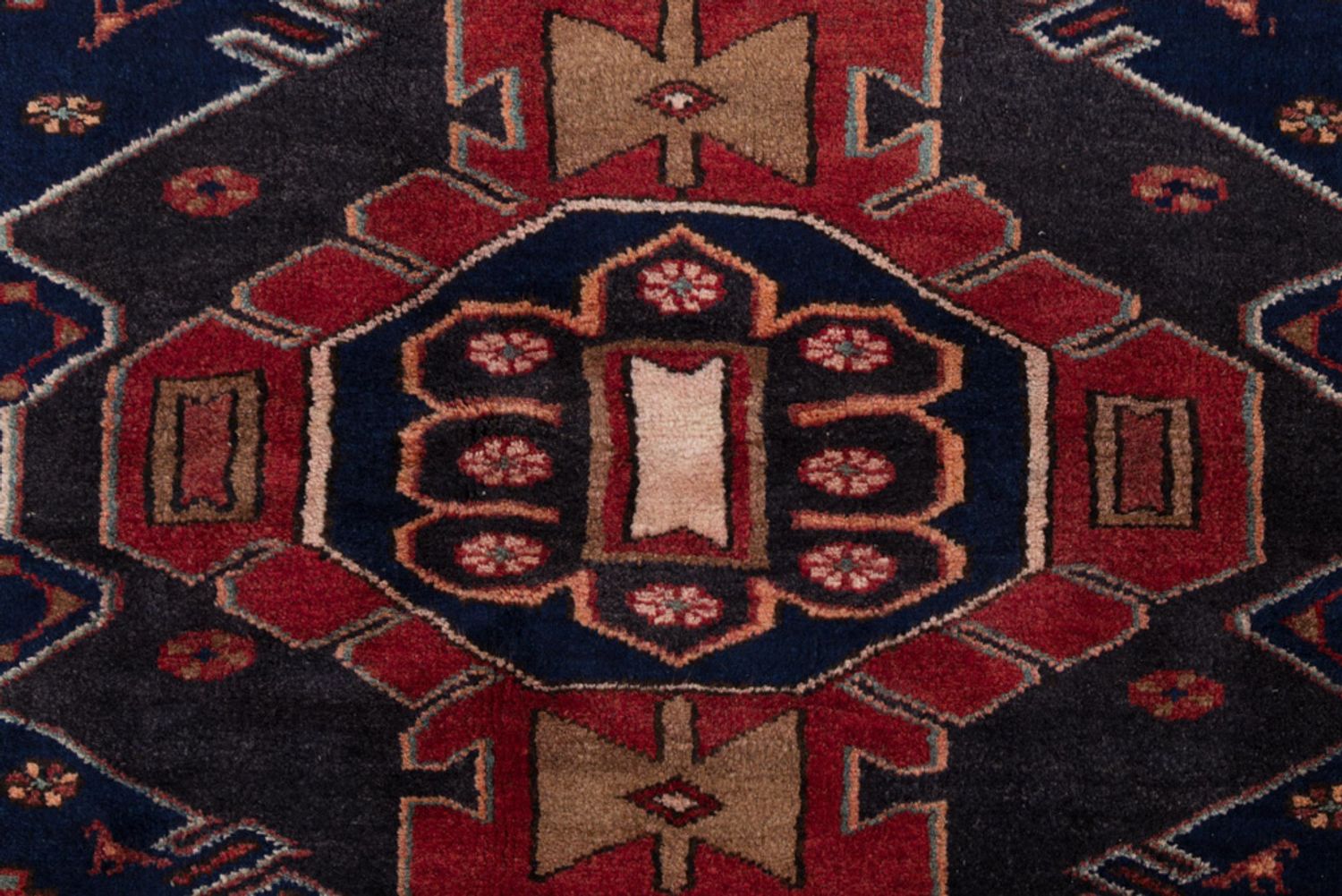 Alfombra persa - Nómada - 205 x 140 cm - rojo oscuro
