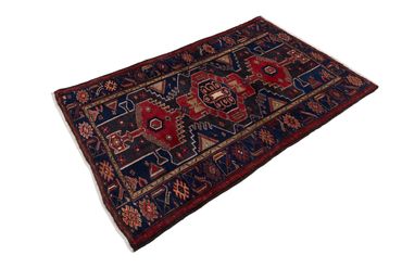 Alfombra persa - Nómada - 205 x 140 cm - rojo oscuro