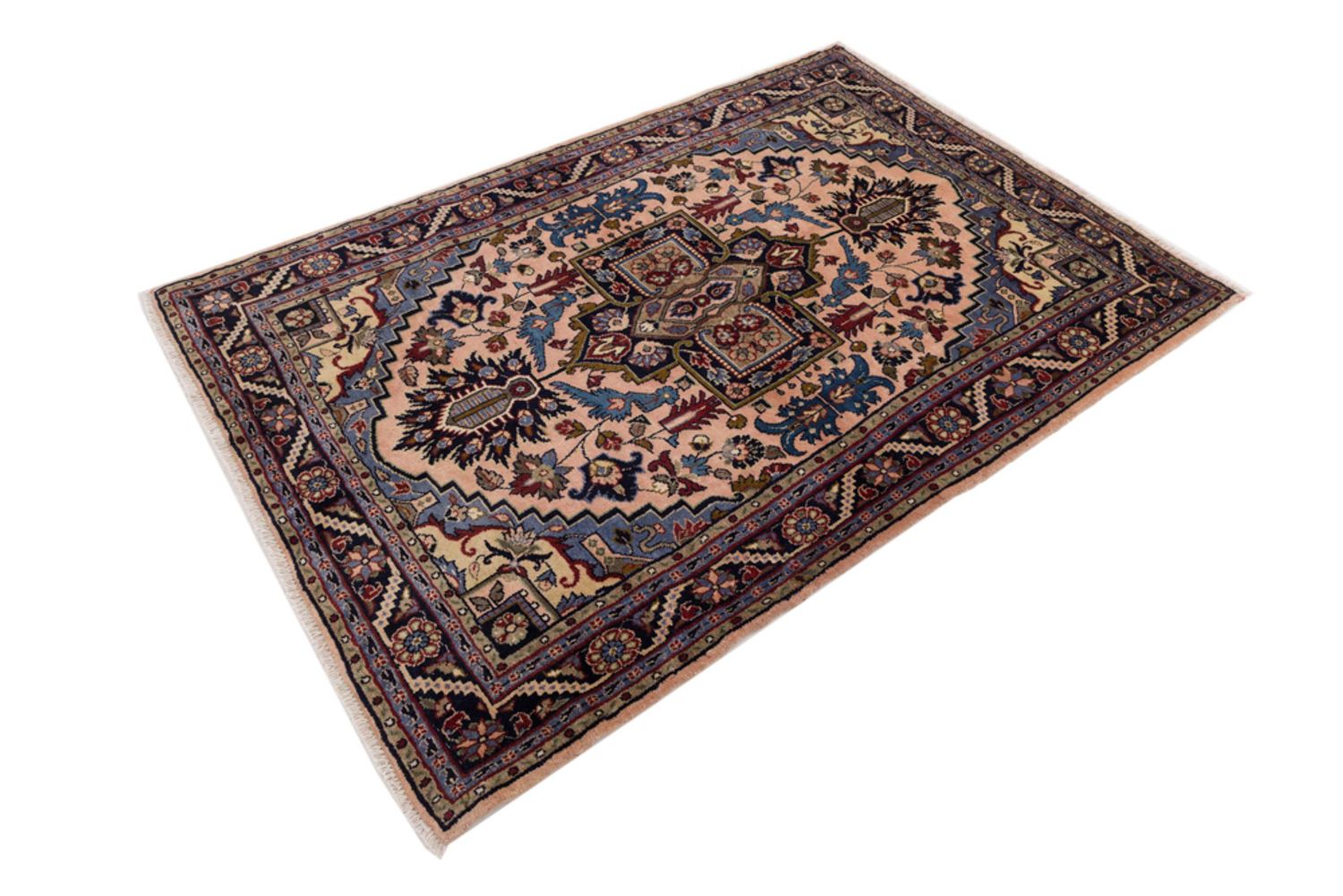 Persisk teppe - Nomadisk - 195 x 135 cm - lys rød