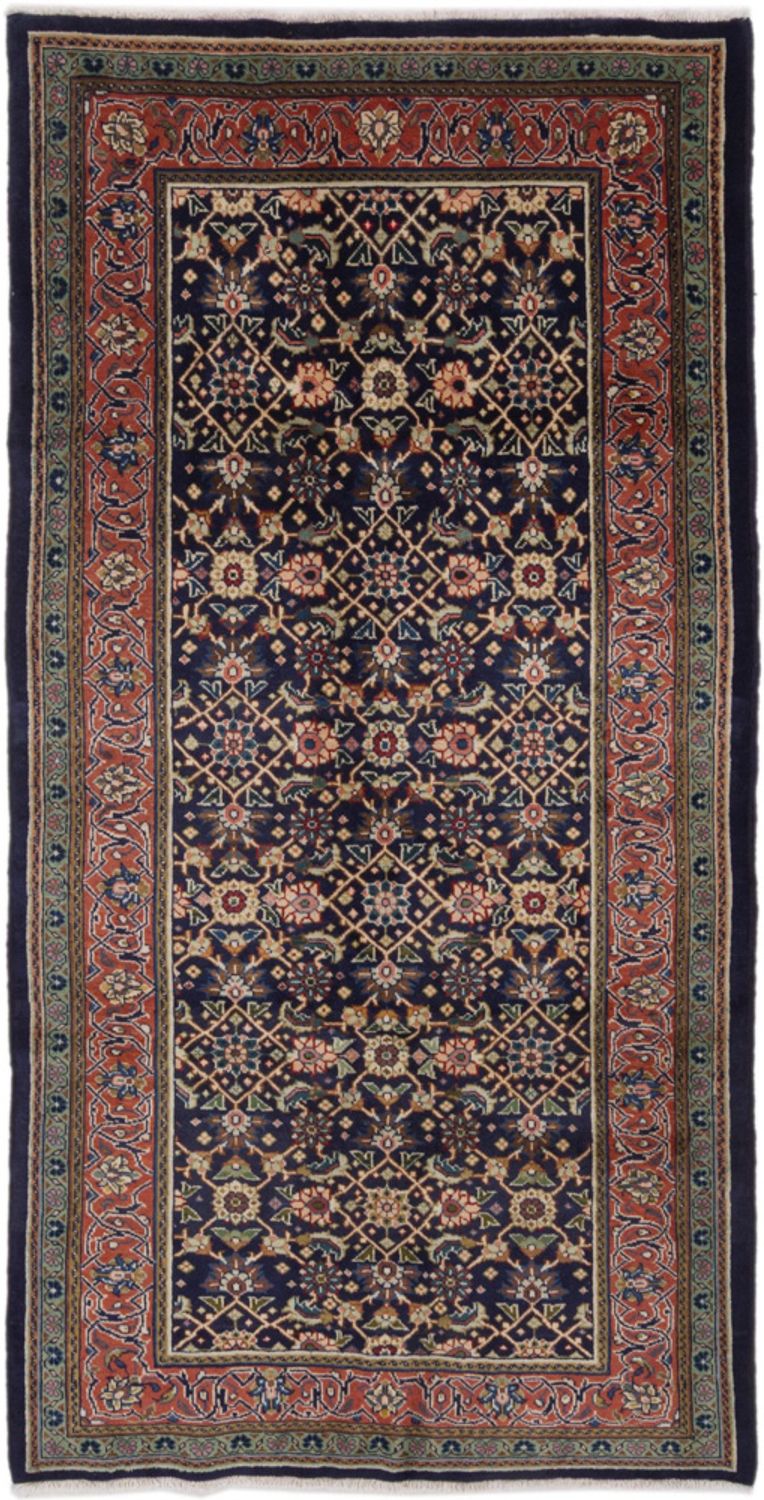 Perský koberec - Nomádský - 255 x 136 cm - tmavě modrá