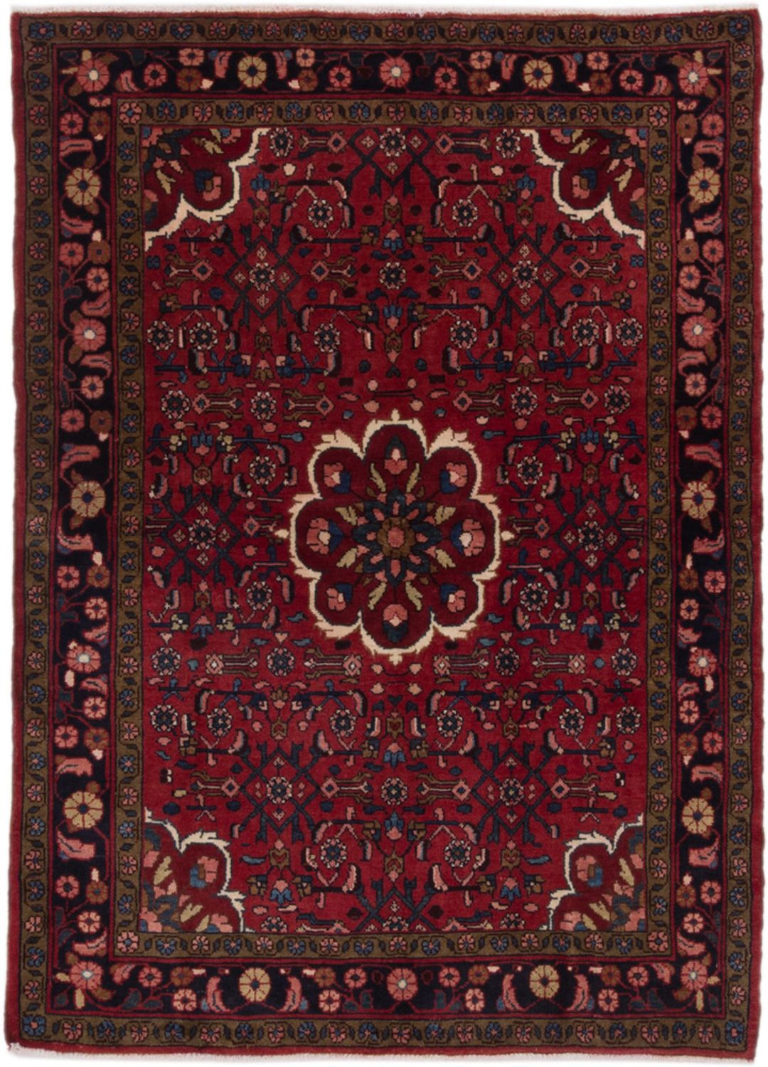 Alfombra persa - Nómada - 200 x 150 cm - rojo oscuro
