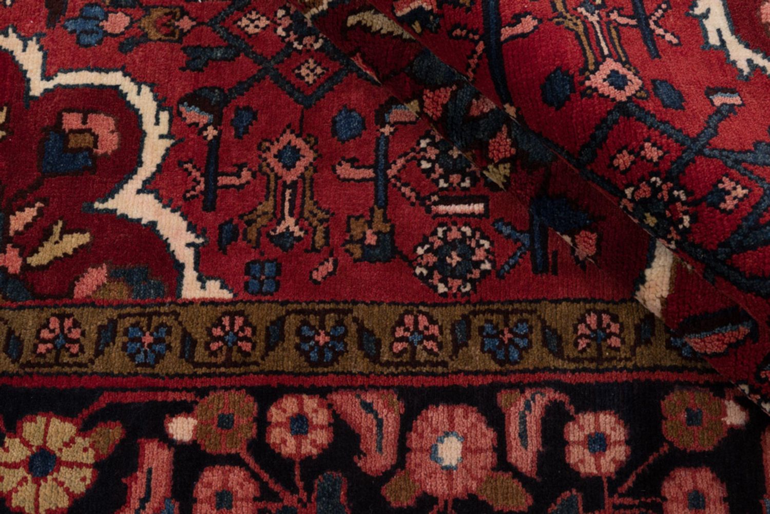 Alfombra persa - Nómada - 200 x 150 cm - rojo oscuro