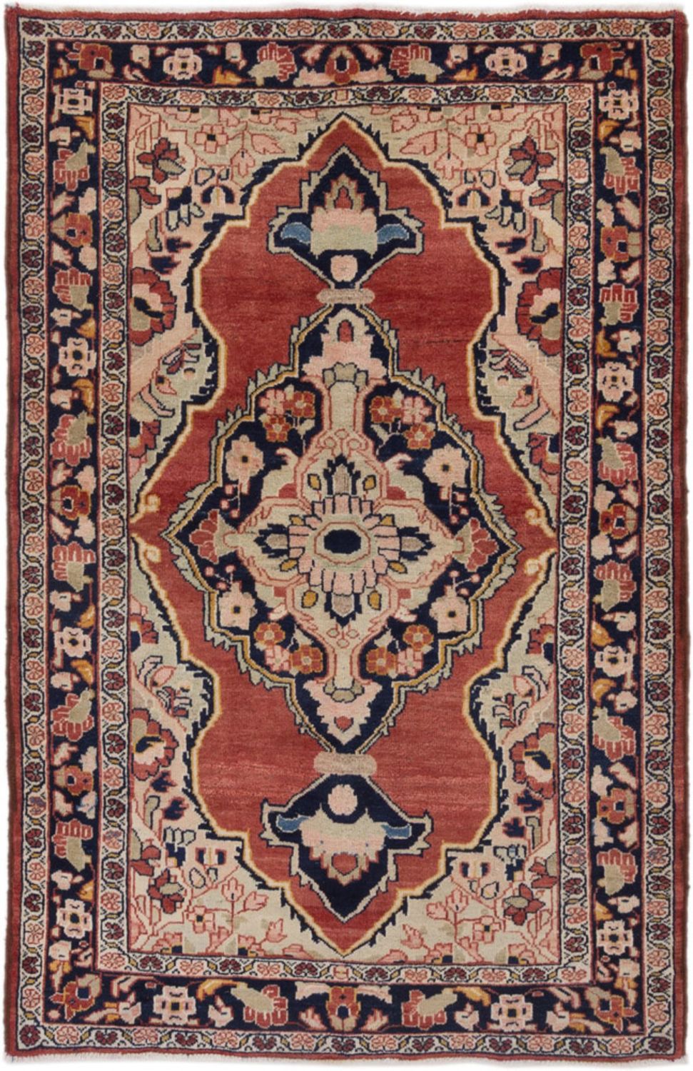 Alfombra persa - Nómada - 220 x 147 cm - rojo claro